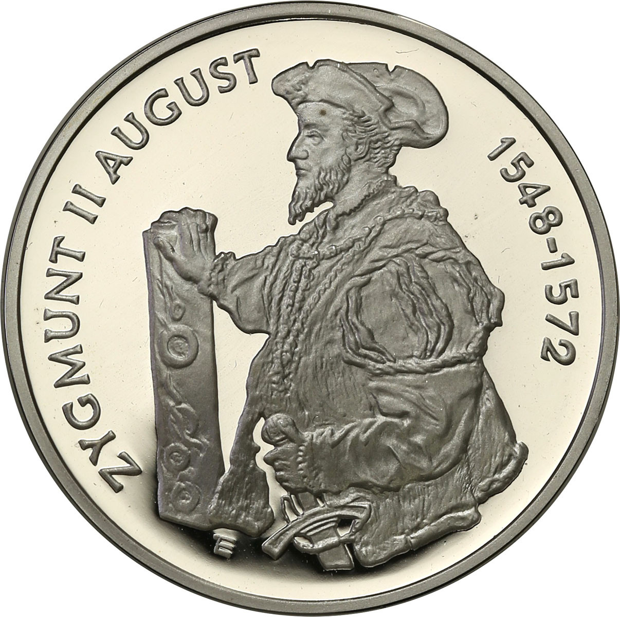 III RP. 10 złotych 1996 Zygmunt II August, półpostać - Rzadkie